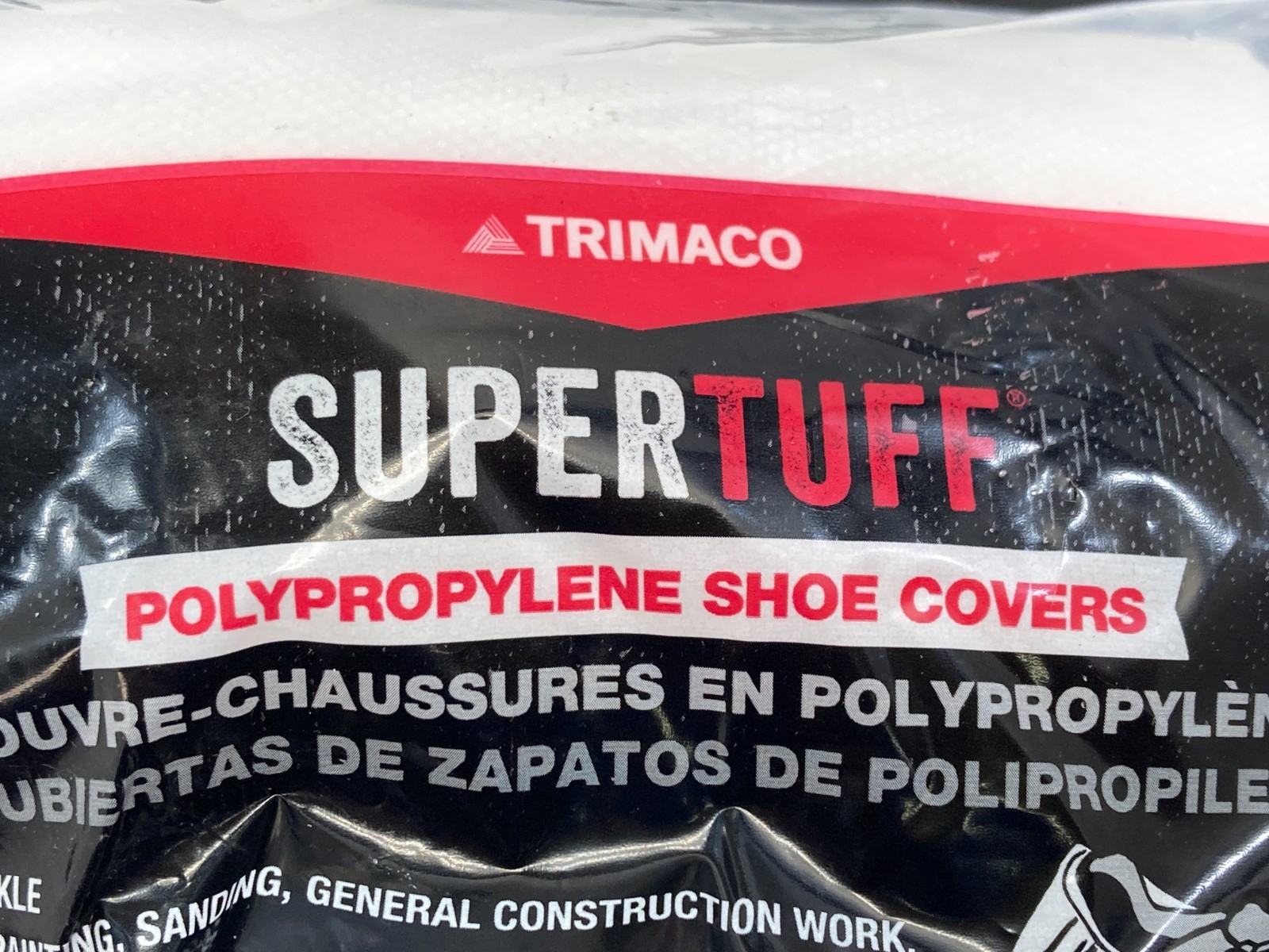 Trimaco SuperTuff Disposable Shoe Covers Polypropylene 12 Pairs Elastic Ankle