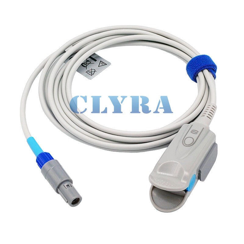 8pin Reusable Adult Finger Clip Tip Spo2 Sensor Cable for Edan M3 M8 M9 iM50 iM9