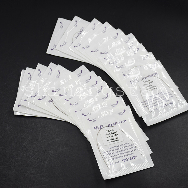 1-100 Packs Dental TMA Titanium Molybdenum Alloy Rectangular Arch Wire Expanded