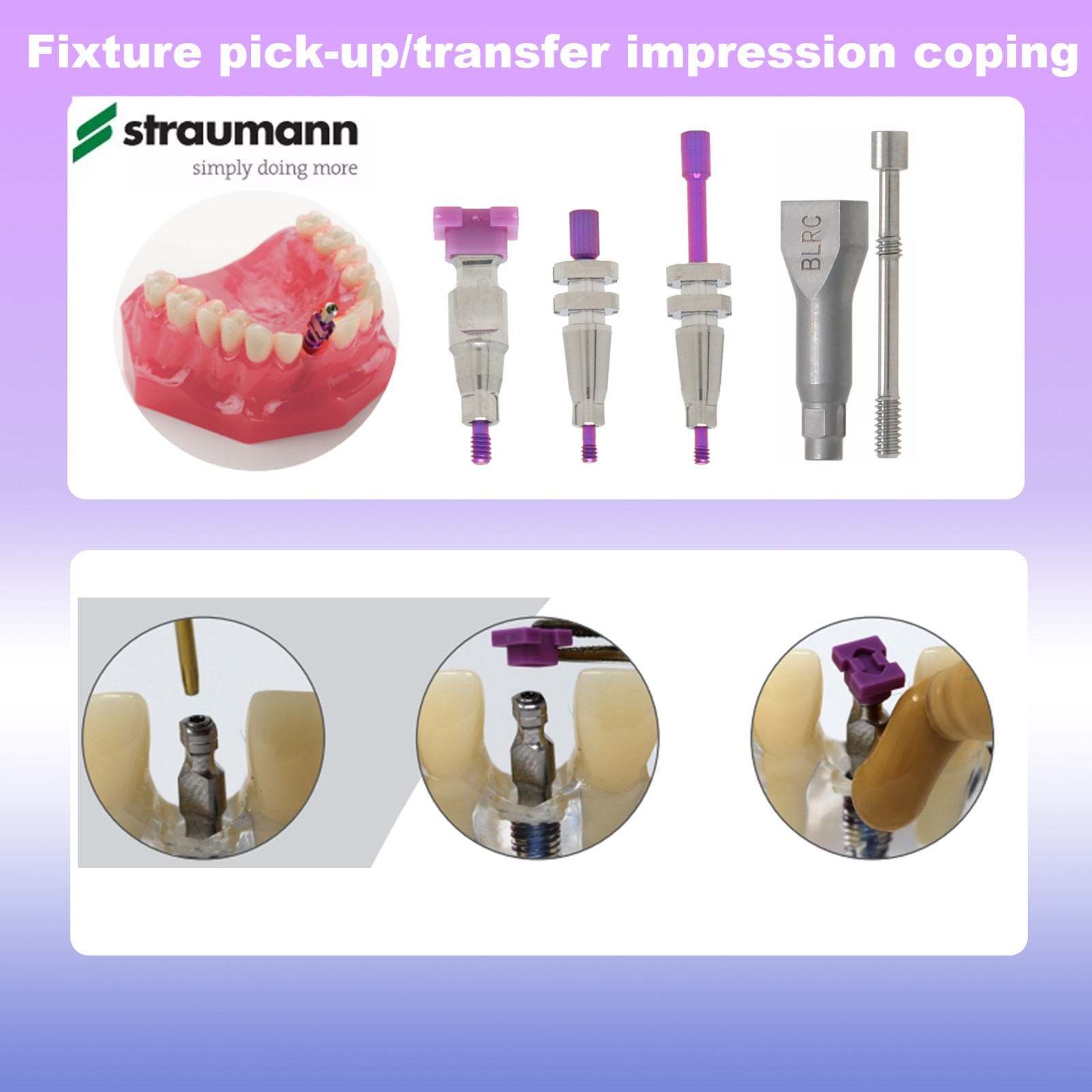 Fit Straumann ITI Healing & Locator Abutment Impression Transfer Analog Scanbody