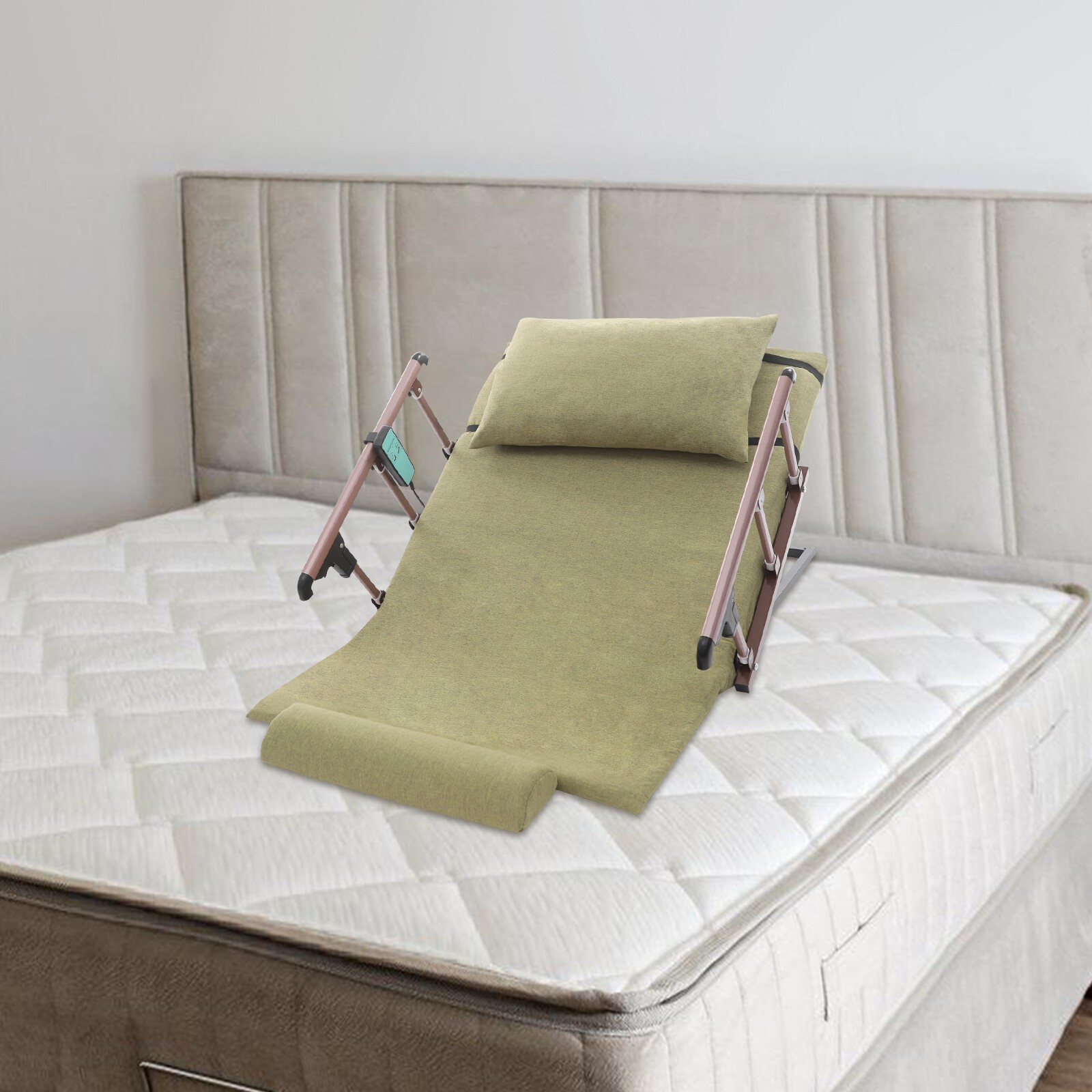 Electric Adjustable Bed Backrest 2°–80° Remote US Plug Green For Elderly