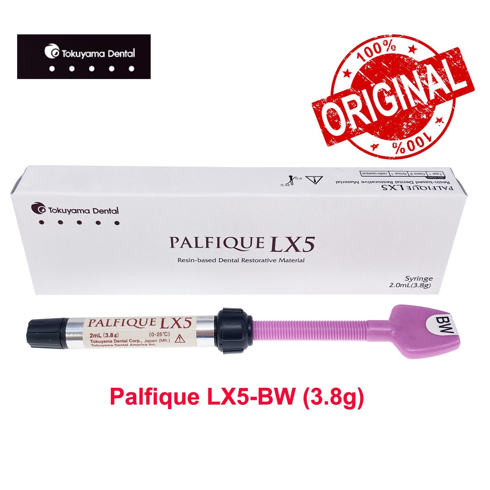 100% Palfique Tokuyama LX5-BW Resin Based Dental Restorative Composite 3.8gm.