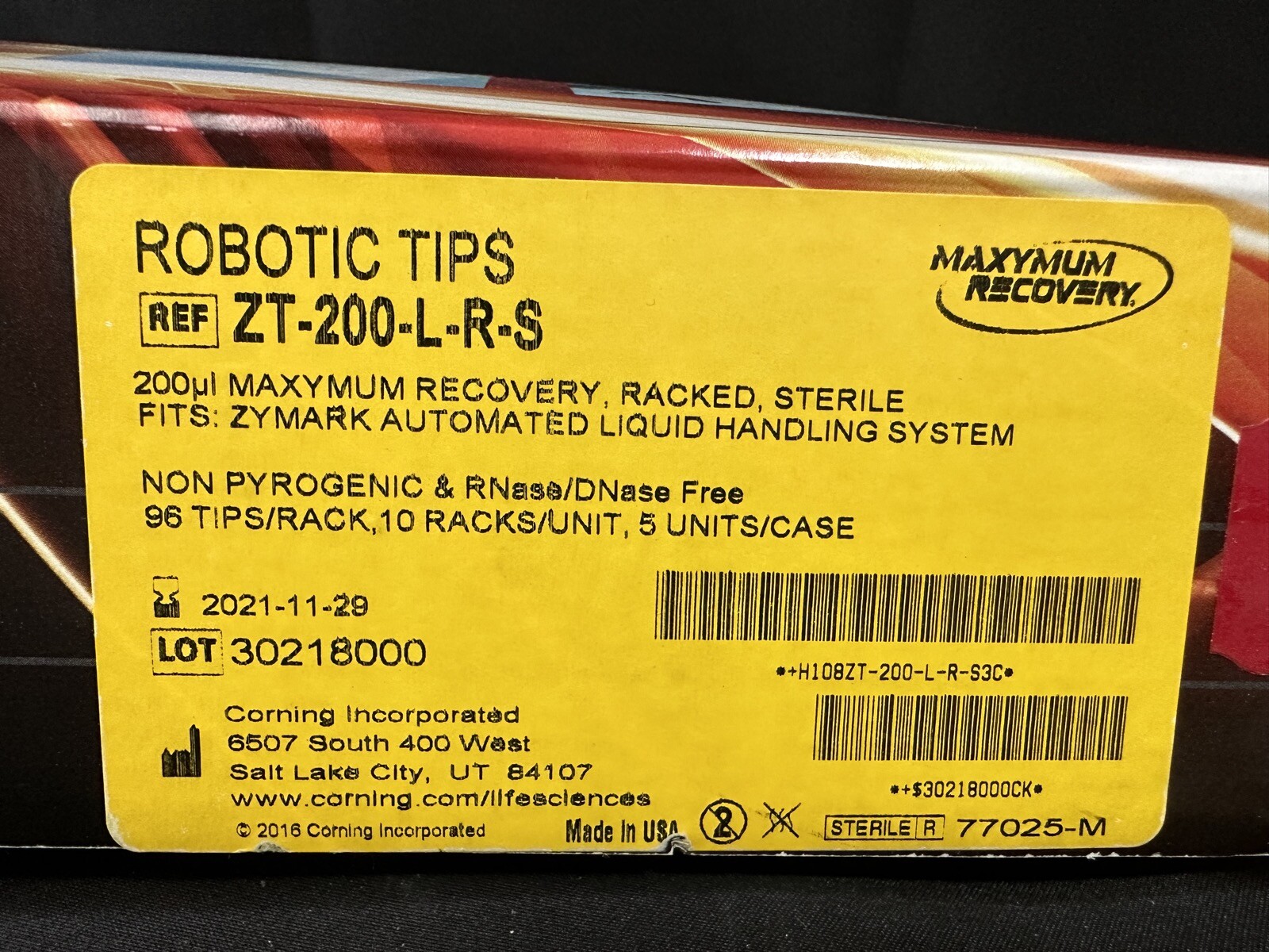 AXYGEN 200μL Sterile Robotic Pipette Tips for Tecan ZT-200-L-R-S (960/Pack)