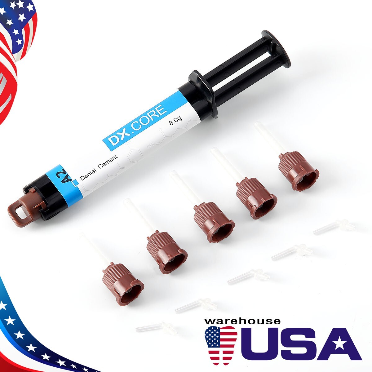 Resina compuesta dental Dual Cure Core Build Up A2 Shade 8g/Jeringa
