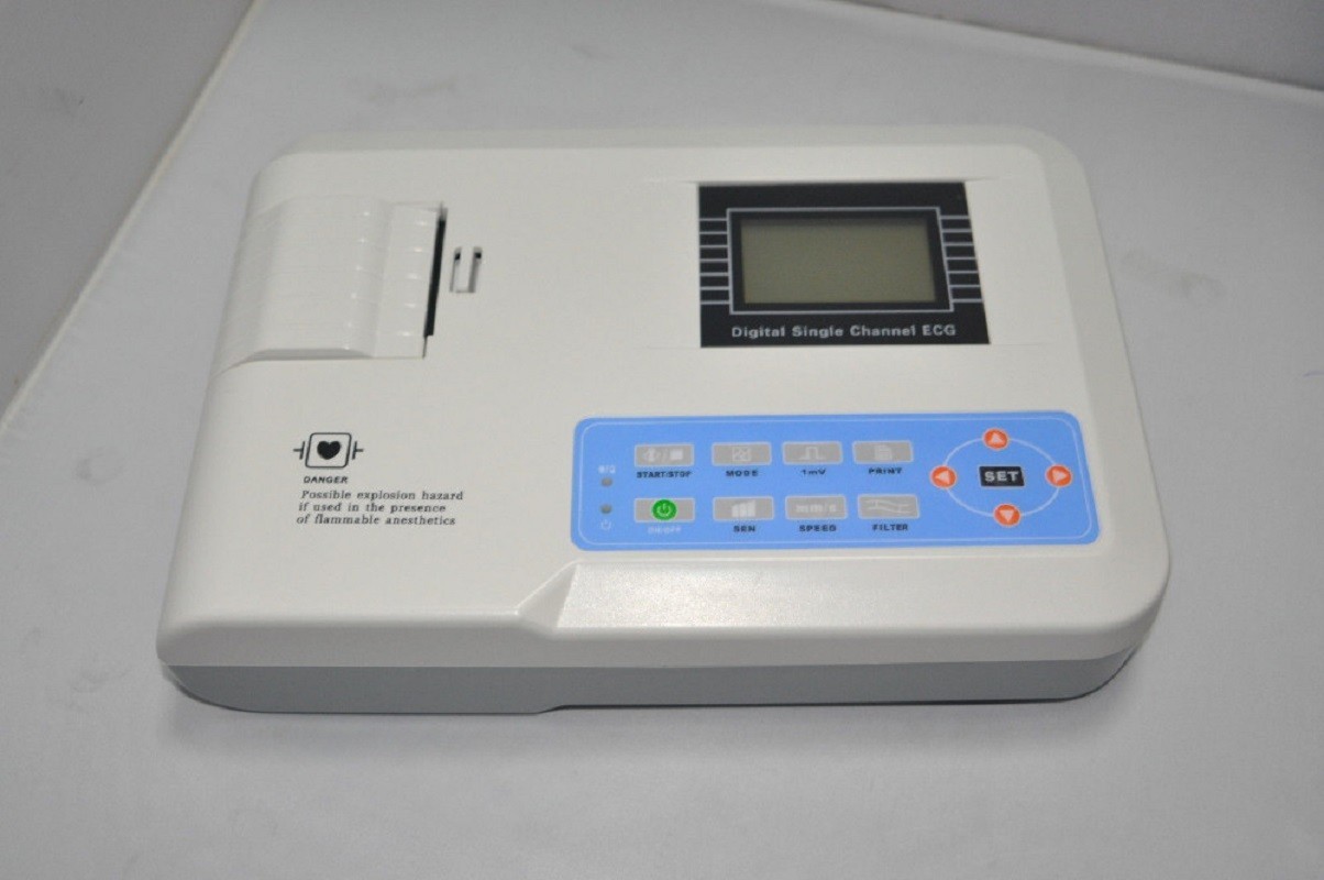 Medical 1-Channel 12-Lead Digital EKG Machine –Electrocardiograph + Carrying Bag