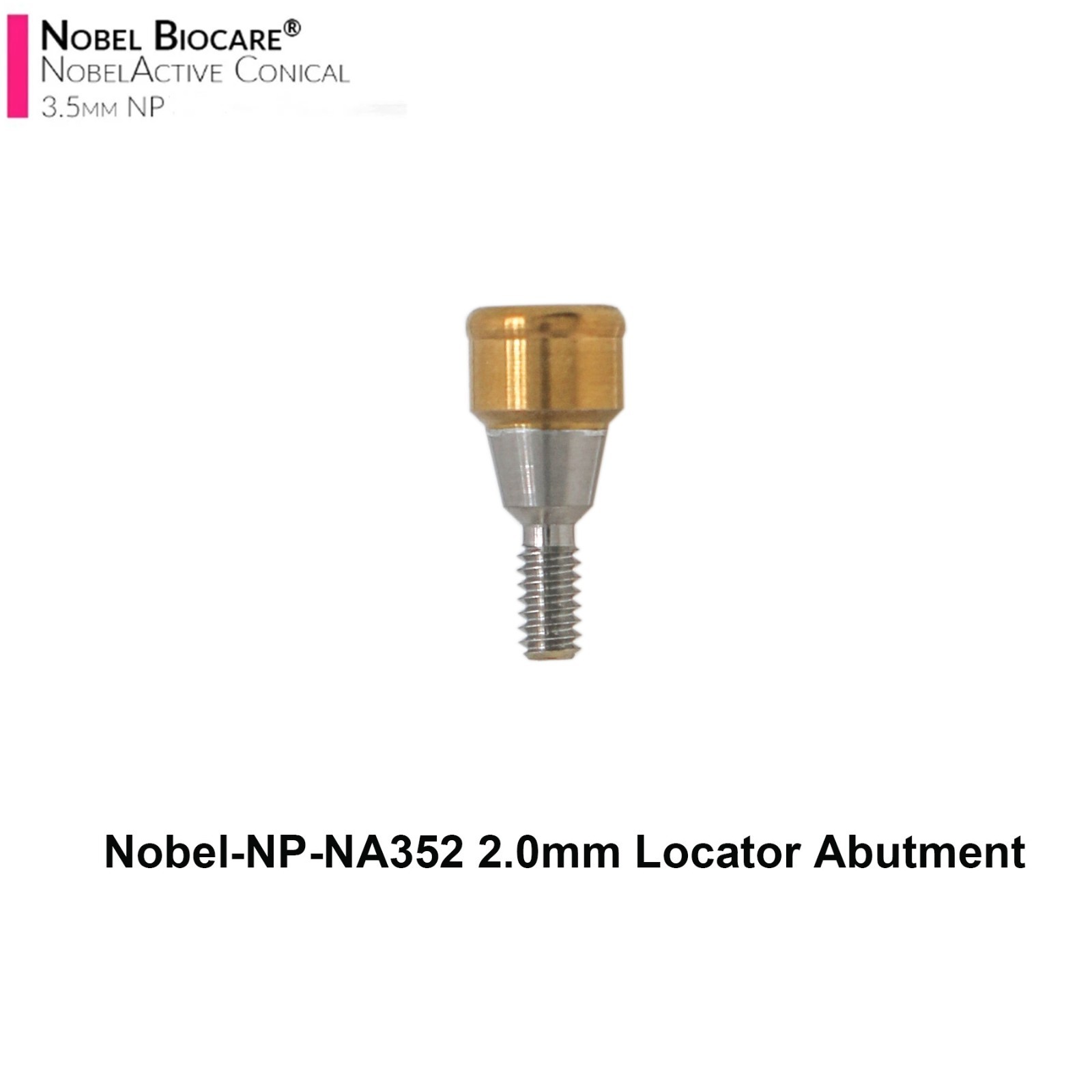US Dental Nobel NP Ø3.5mm Locator Abutment 1–5mm Narrow Platform For NobelActive
