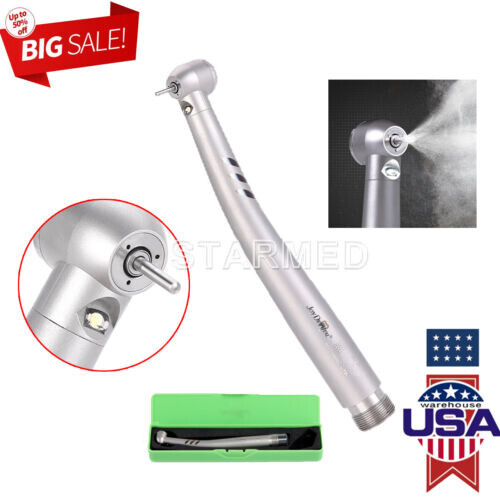 Dental LED Fiber Optic E-Generator 3 Way Spray High Speed Handpiece 2Hole Push
