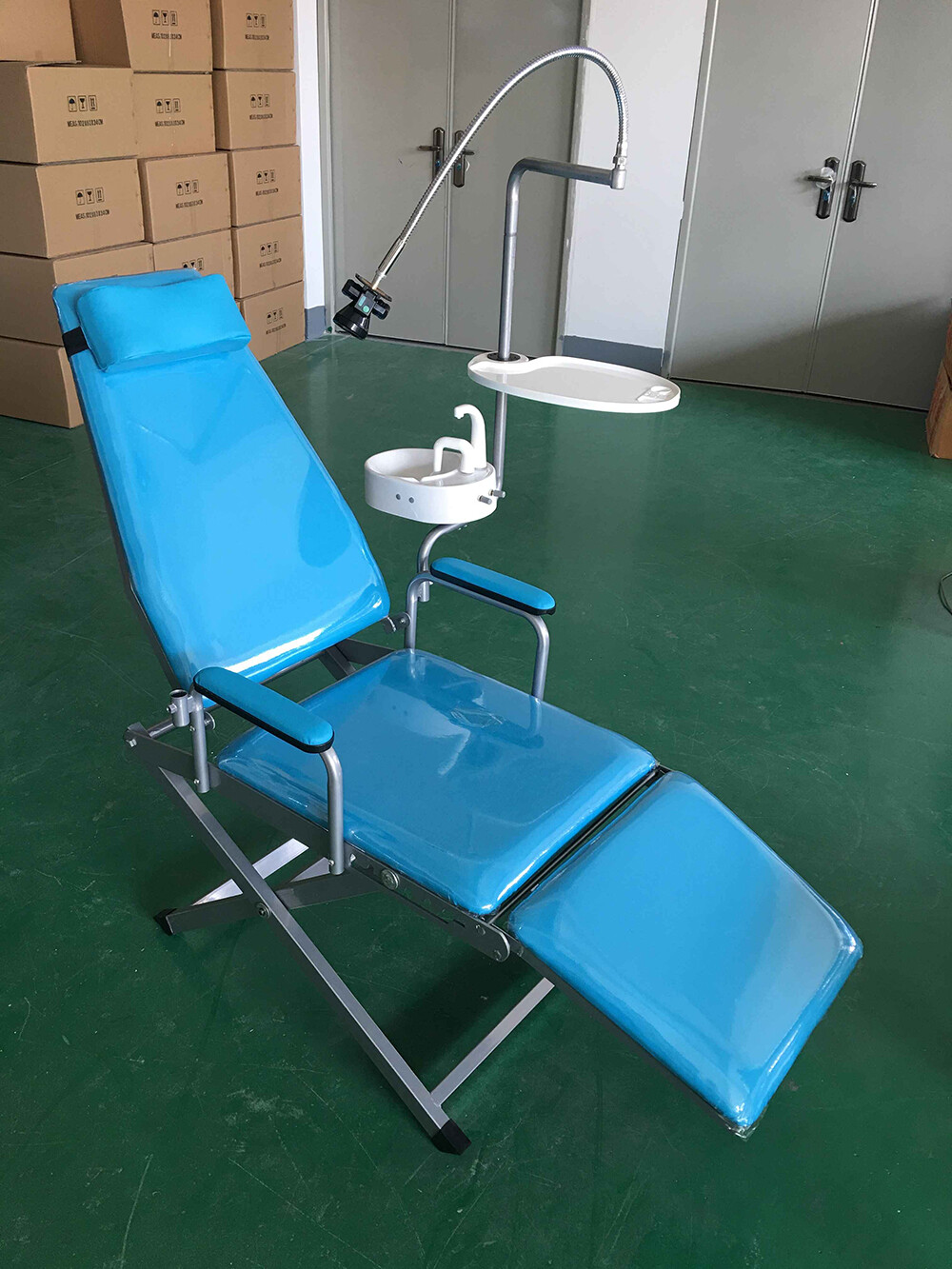 Dental Portable Mobile Delivery Unit Suction Rolling Case 4H Compressor /Chair