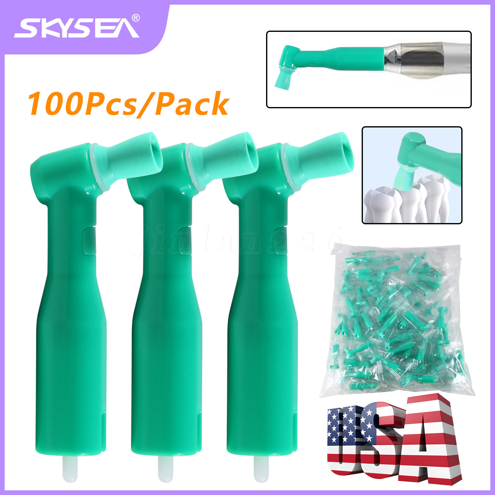 Dental Disposable Prophy Angles Regular Latex Free Contra Angle 105° – 500pcs