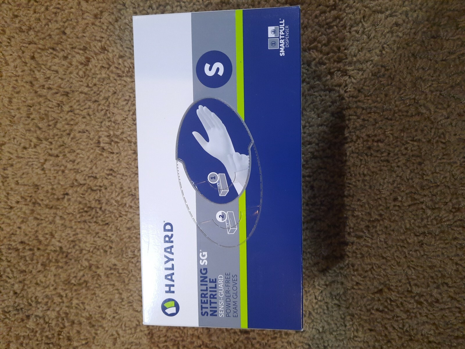 Halyard Sterling Nitrile Exam Gloves, Powder-Free, Non-Latex, Small Box of 250