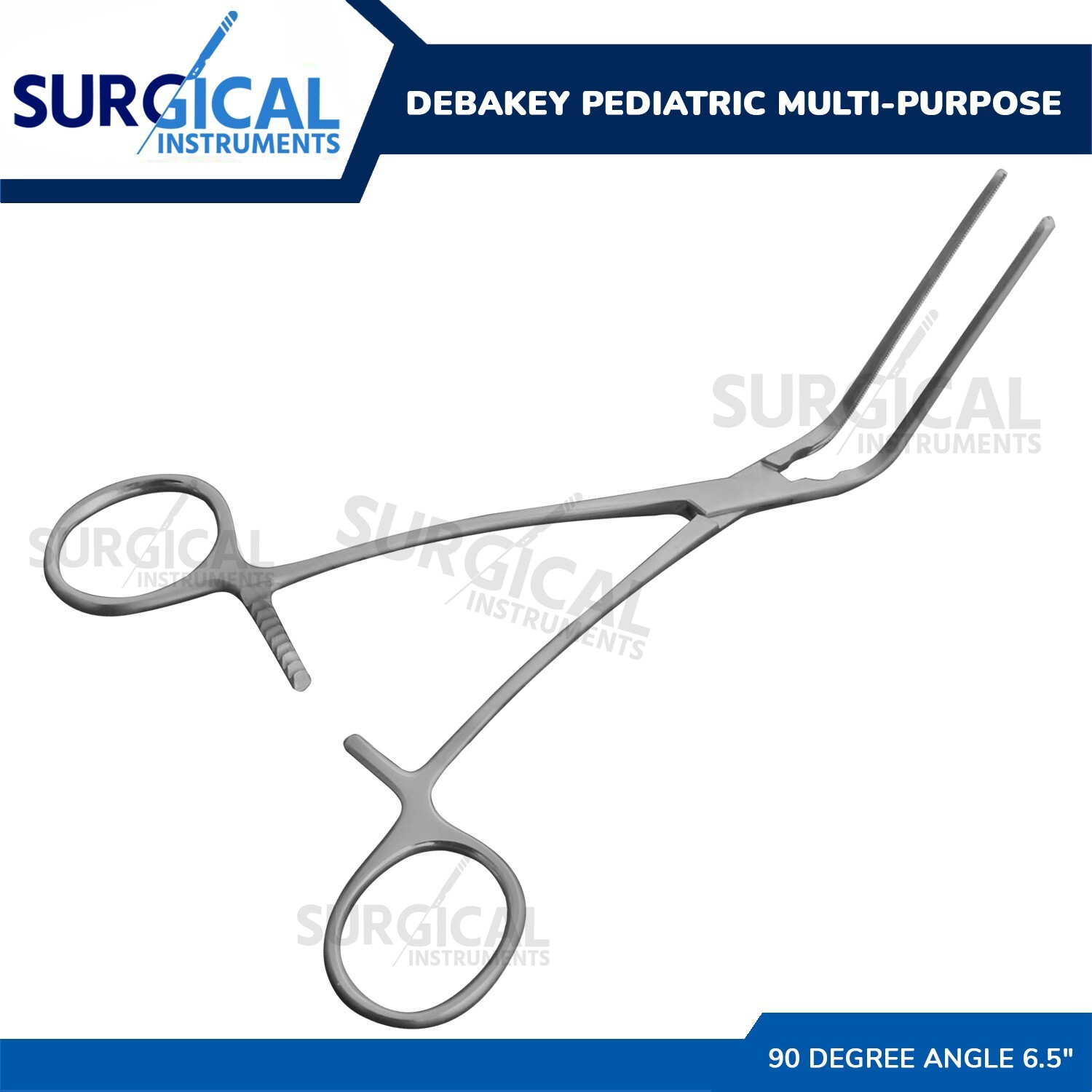 DeBAKEY Pediatric Multi-Purpose Clamp Forcep 90 Degree Angle 6 1/2″ German Grade