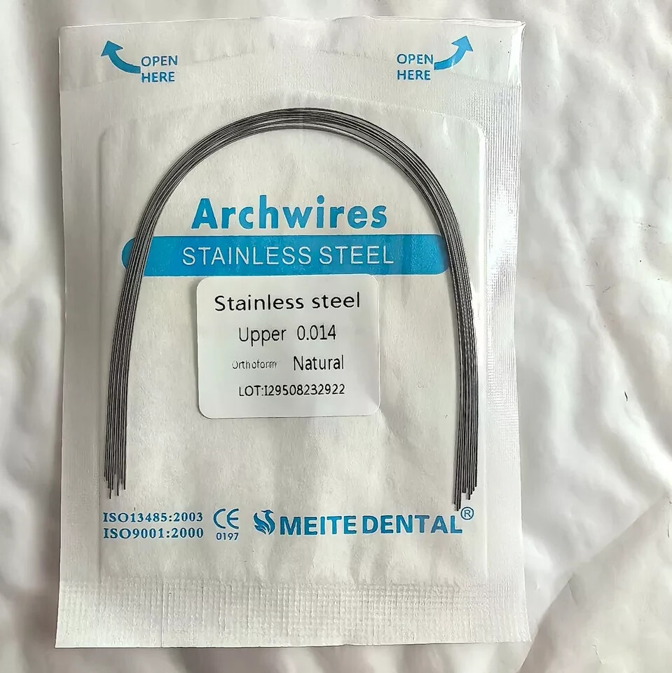 20 Packs Dental Orthodontic Stainless Steel Arch Wires Round Natural Form