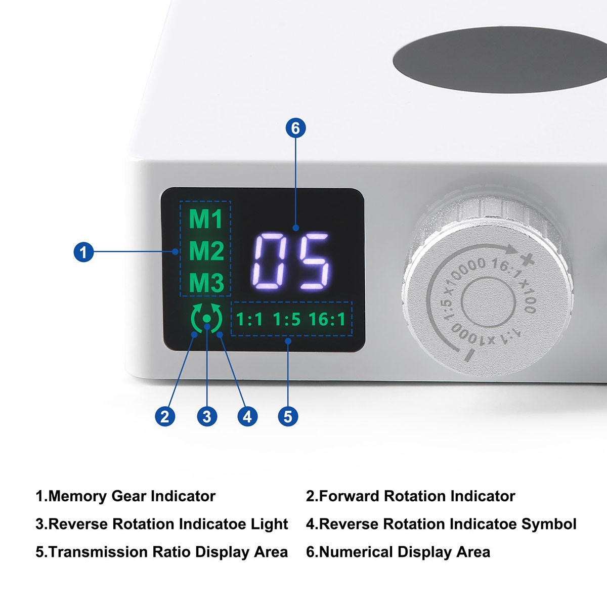 AZDENT Dental Brushless LED Electric Micro Motor Handpiece Motor 4 Hole