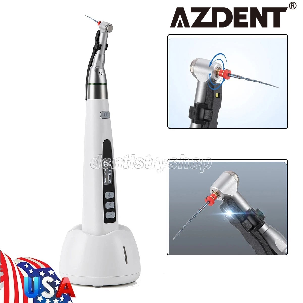 AZDENT Dental Endo Obturation System Heated Pen/Gutta Percha Cutter/Endo Motor