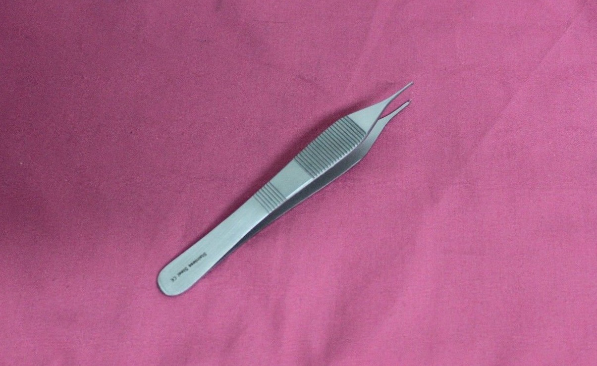 OR Grade Adson Micro Tissue Forceps 1X2 Teeth 4.75″ Surgical Dental Instruments