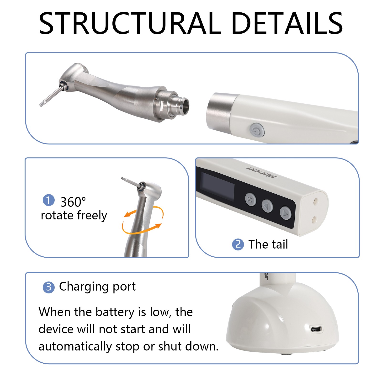 Dental Air Water Spray Tri-3 Way Syringe Handpiece ^ 2 Nozzles Tips Tubes nvbtr