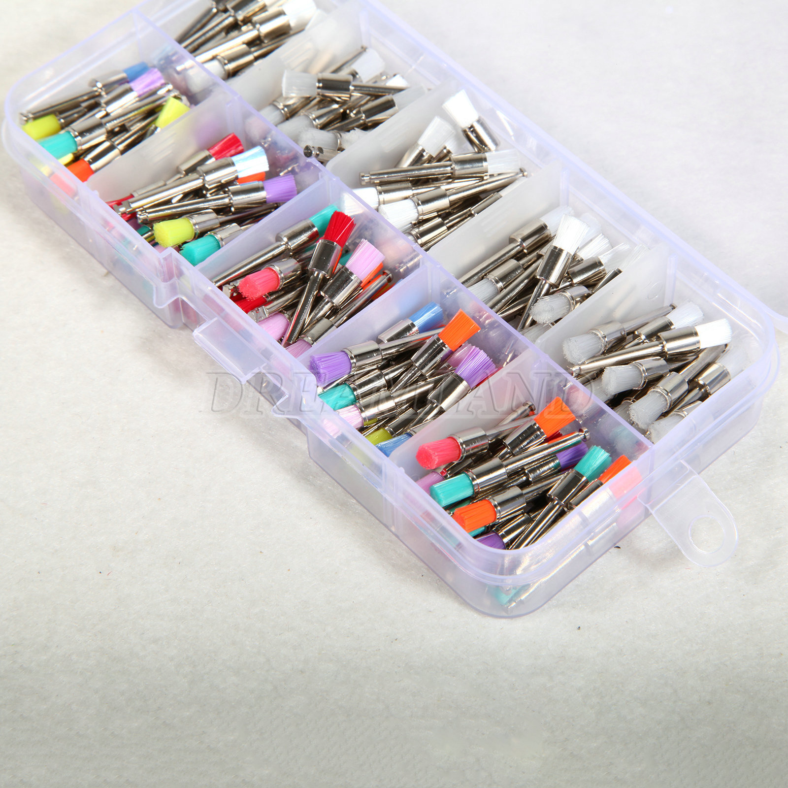 200Pcs/Box Dental Nylon Materials Closure Flat Polishing Prophylaxis Brushes