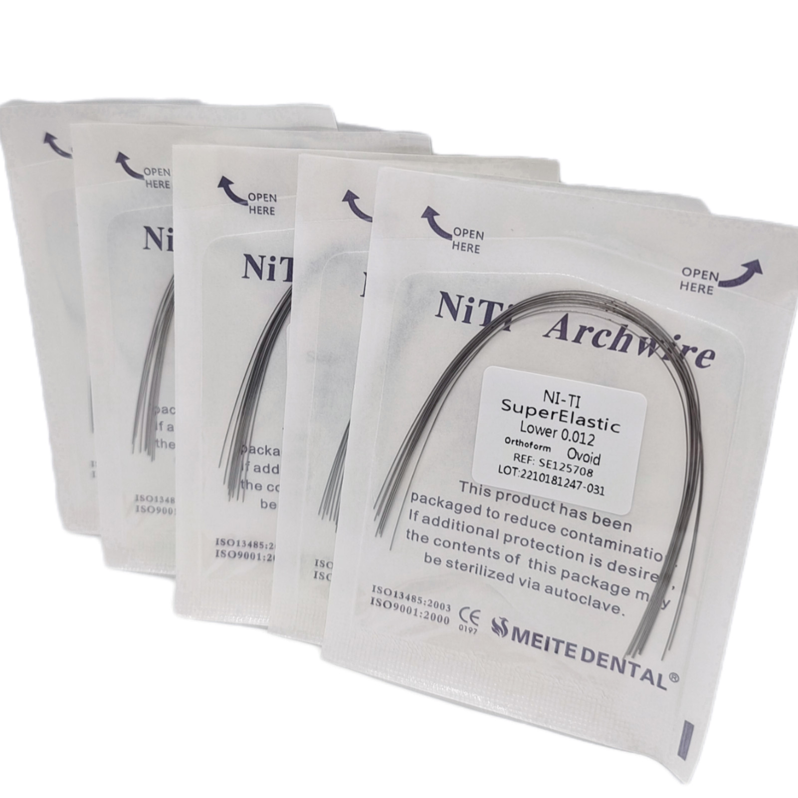 20Packs Dental Orthodontic Arch Wire Niti Super Elastic Round Ovoid Form 12~20