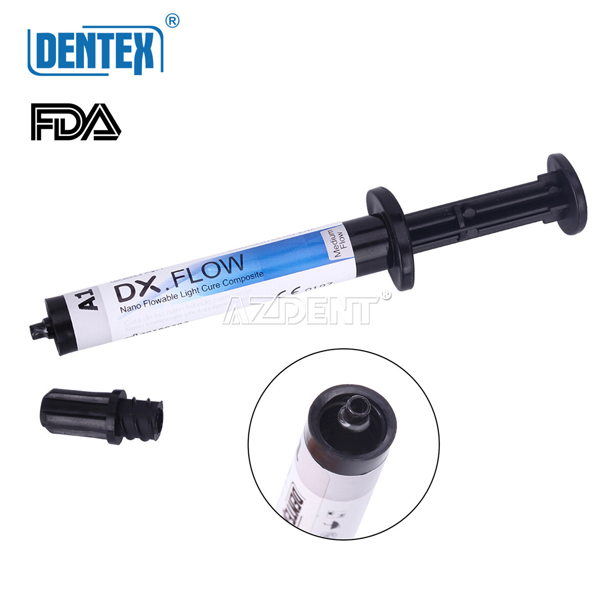 USA DX.Flow Dental Composite Resin A1 A2 A3 Flowable Light Cure Medium Flow
