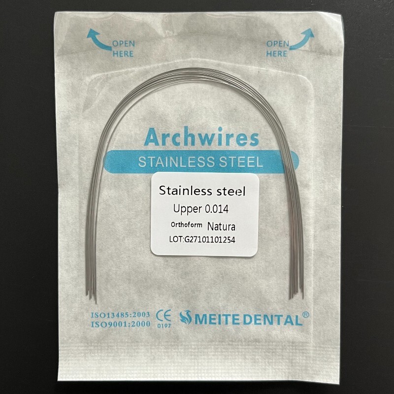 50Packs Dental Orthodontic Stainless Steel Arch Wires Round Ovoid/Natural Form