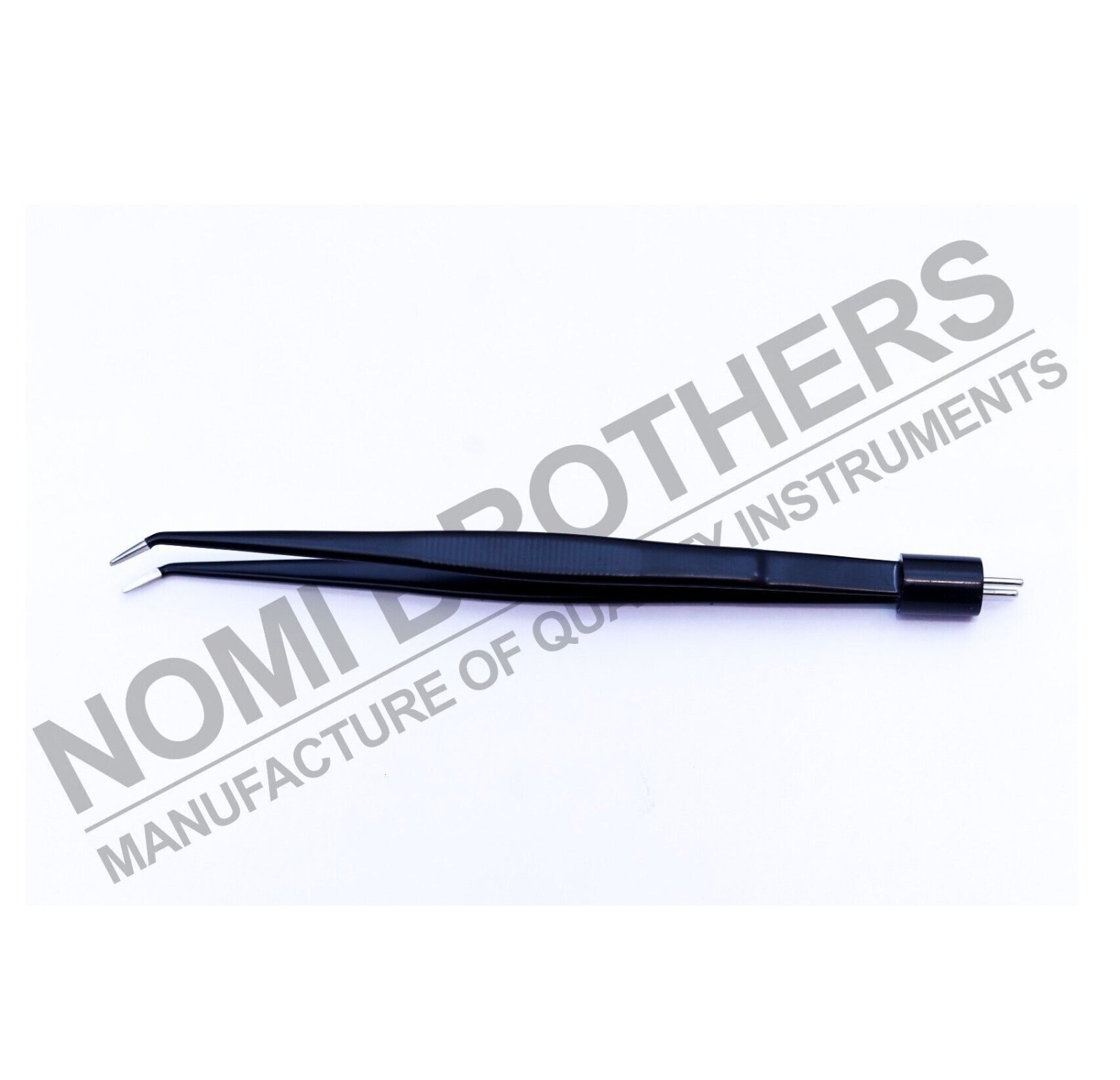 0.5mm Angled Tip Non-Stick Bipolar Forceps 18cm Straight