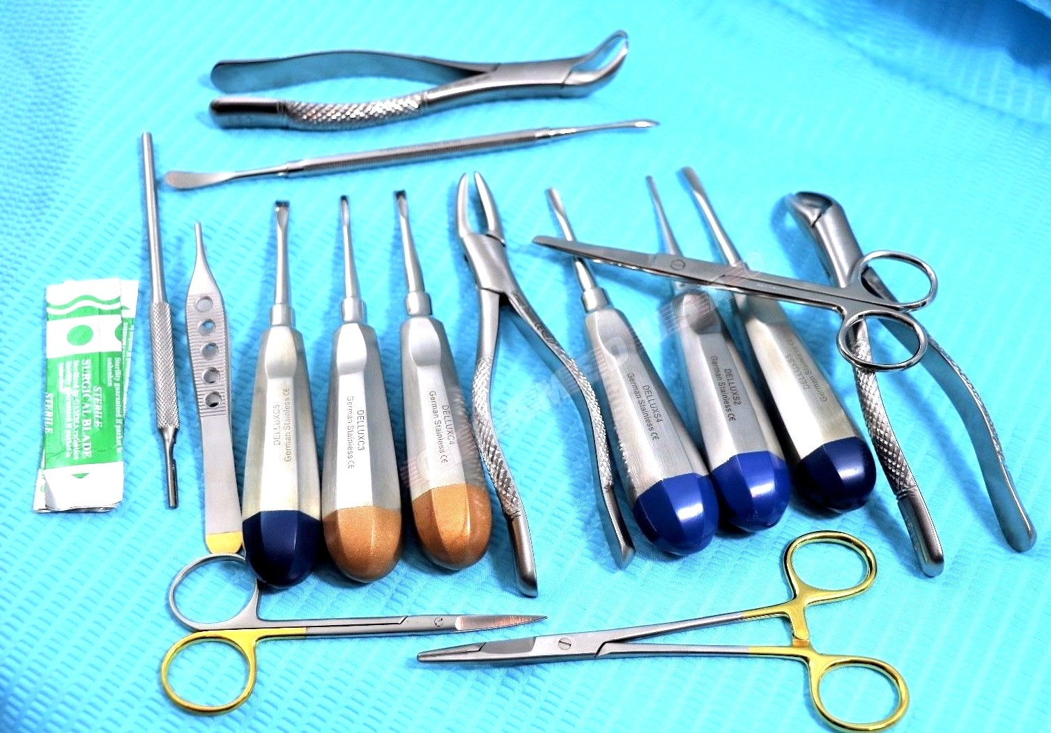 PREMIUM GERMAN SET OF 25 Veterinary Dental Extraction Instruments Kit Forceps