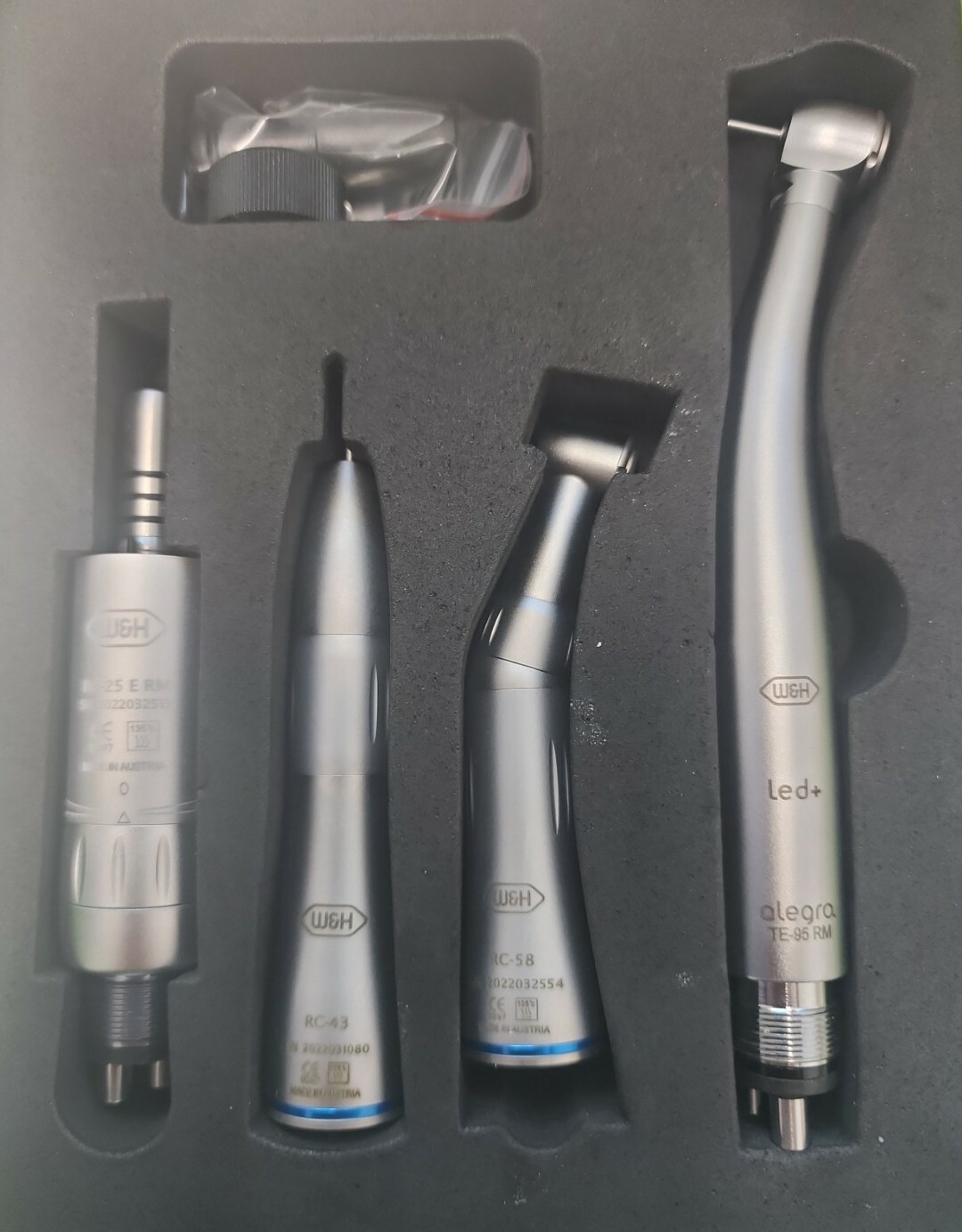 Adec Alegra W&H Push Button Dental High Slow Speed Handpiece Motor Set LED