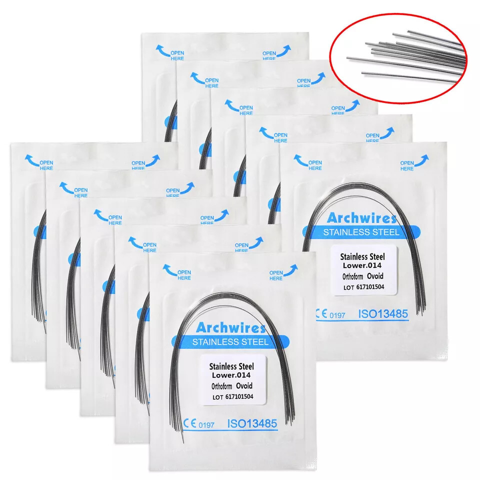 Dental Orthodontic Stainless Steel Arch Wire Rectangular Ovoid/Square/Natural