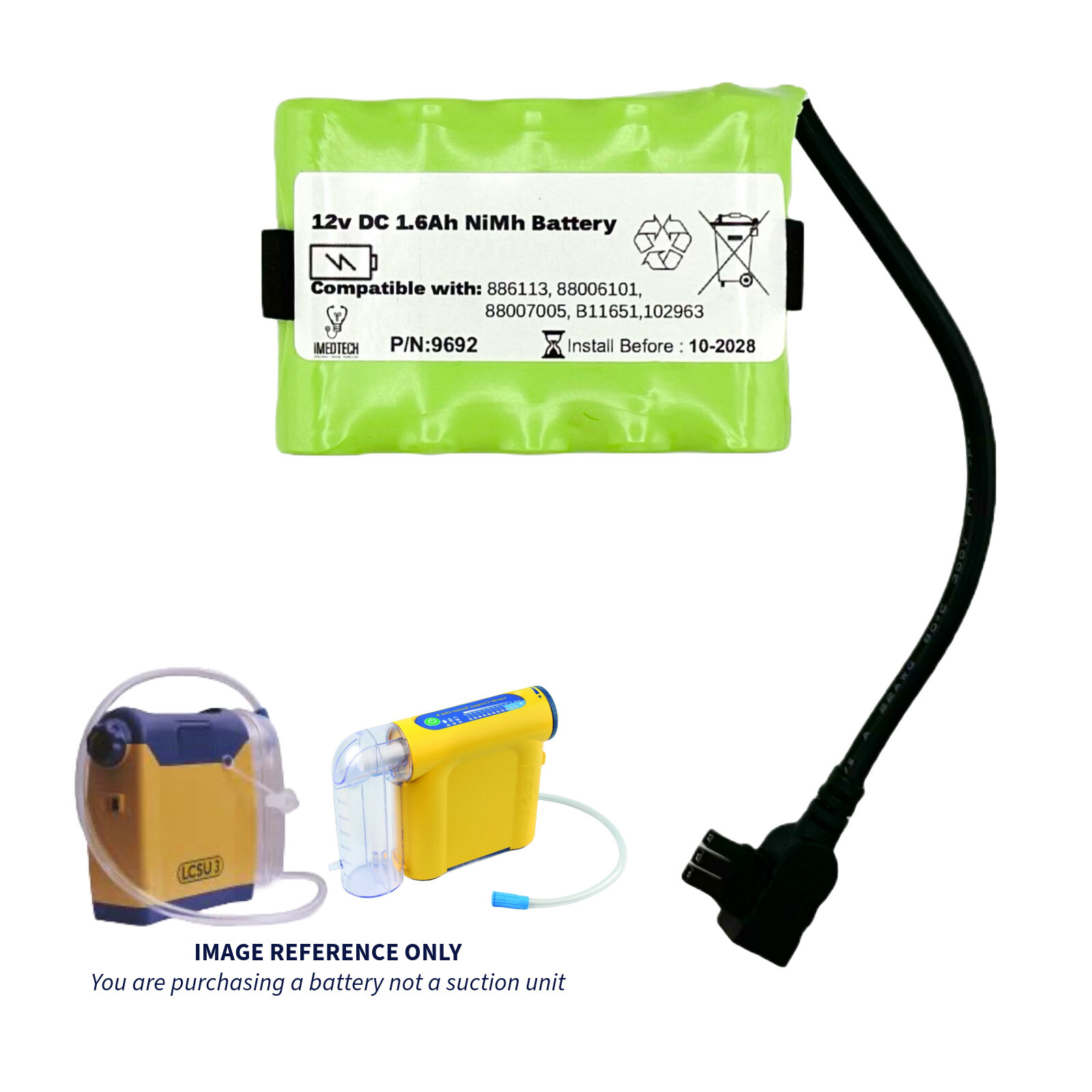 Laerdal LCSU3 and LCSU4 Suction Unit Battery Replacement