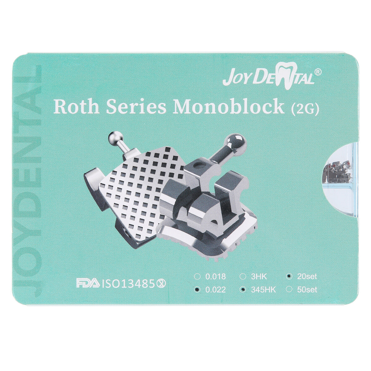 AZDENT Dental Orthodontic MIM Monoblock Brackets Braces Mini Roth/MBT Hooks 345