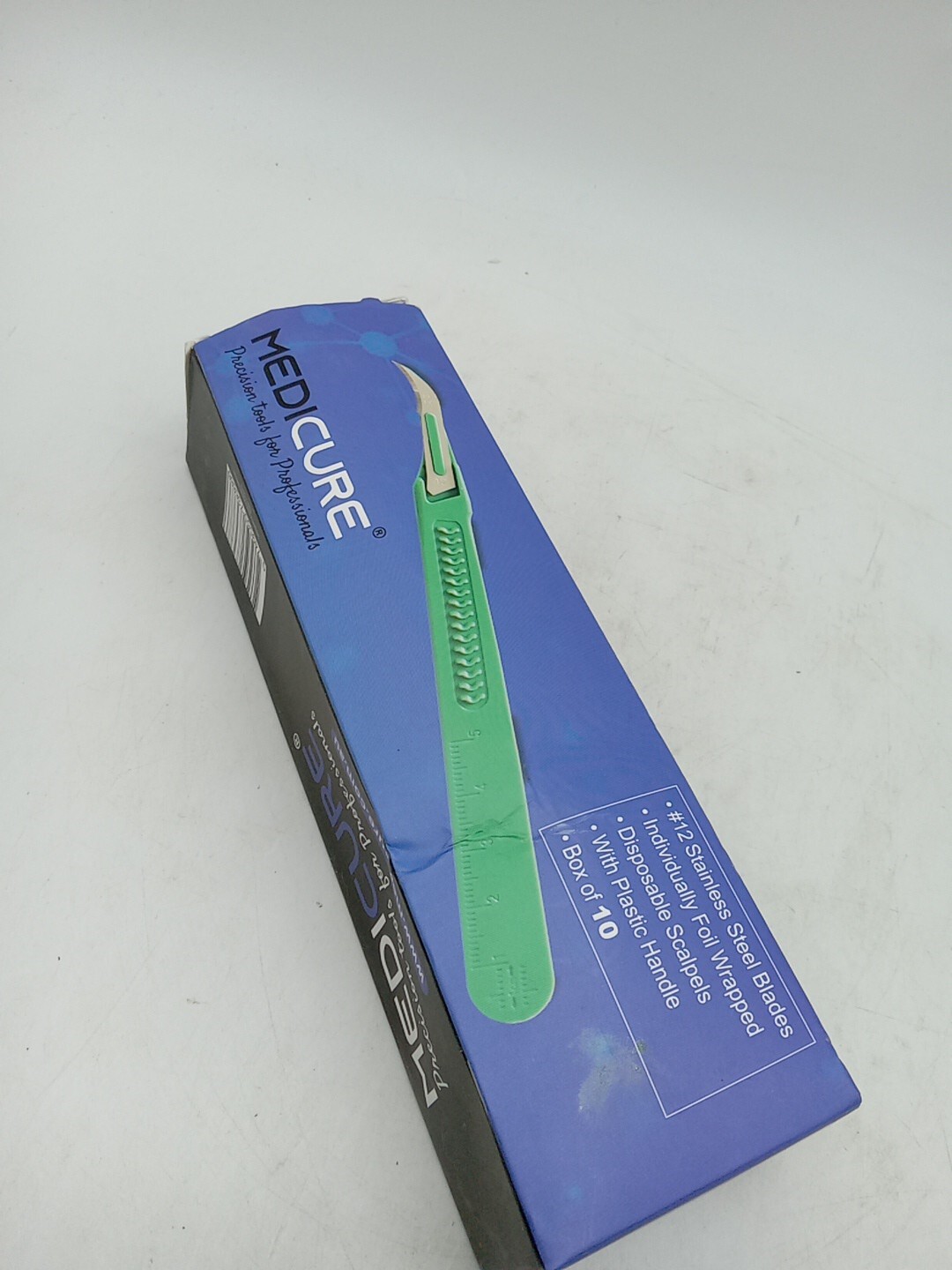 Medicure Disposable Scalpels| #12 Sharp Stainless Steel Blades | Pack of 10. 157