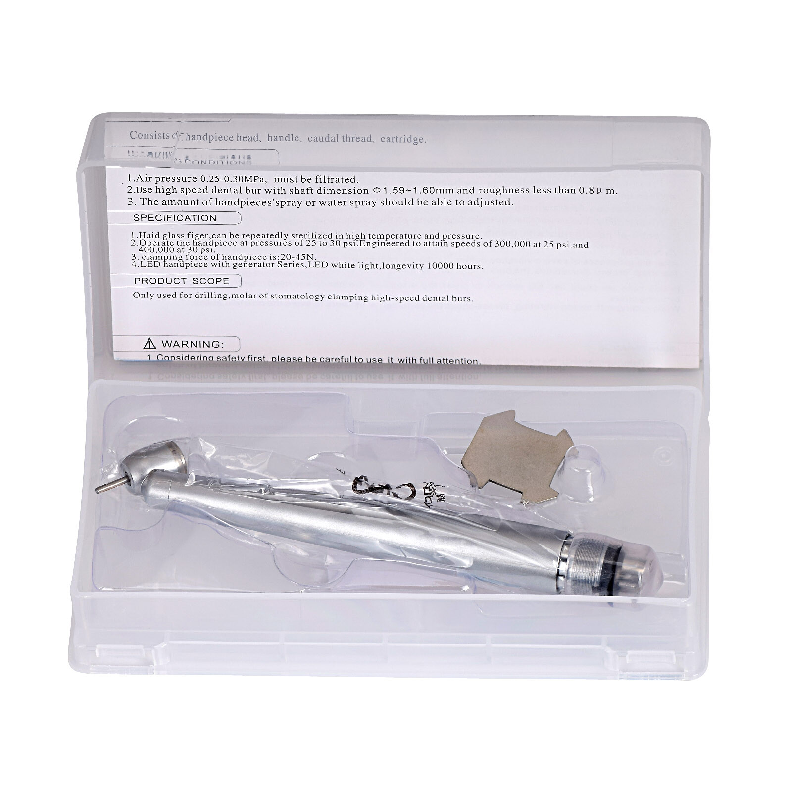 5*Dental 45° Degree Surgical High Speed Handpiece Push Button Single Spray 4H