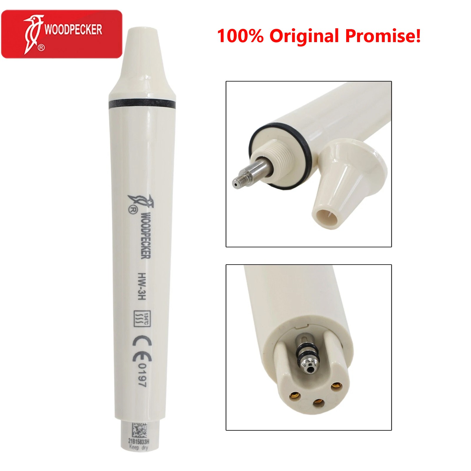 Woodpecker HW-3H Dental Ultrasonic Scaler Detachable Handpiece EMS Piezo CE FDA