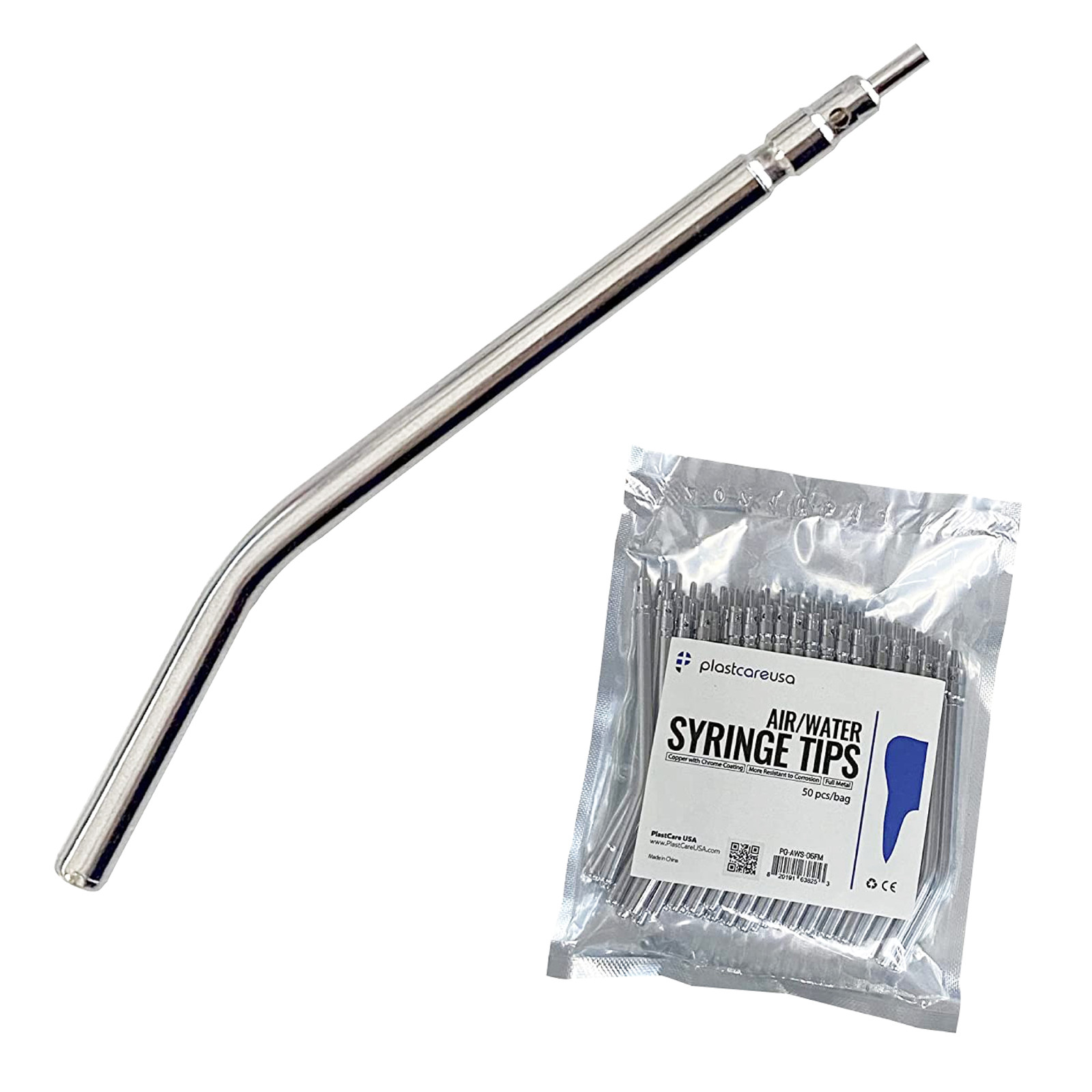 Metal Dental Air Water Syringe 3 Way Autoclavable Nozzles (Bag of 10) Reusable