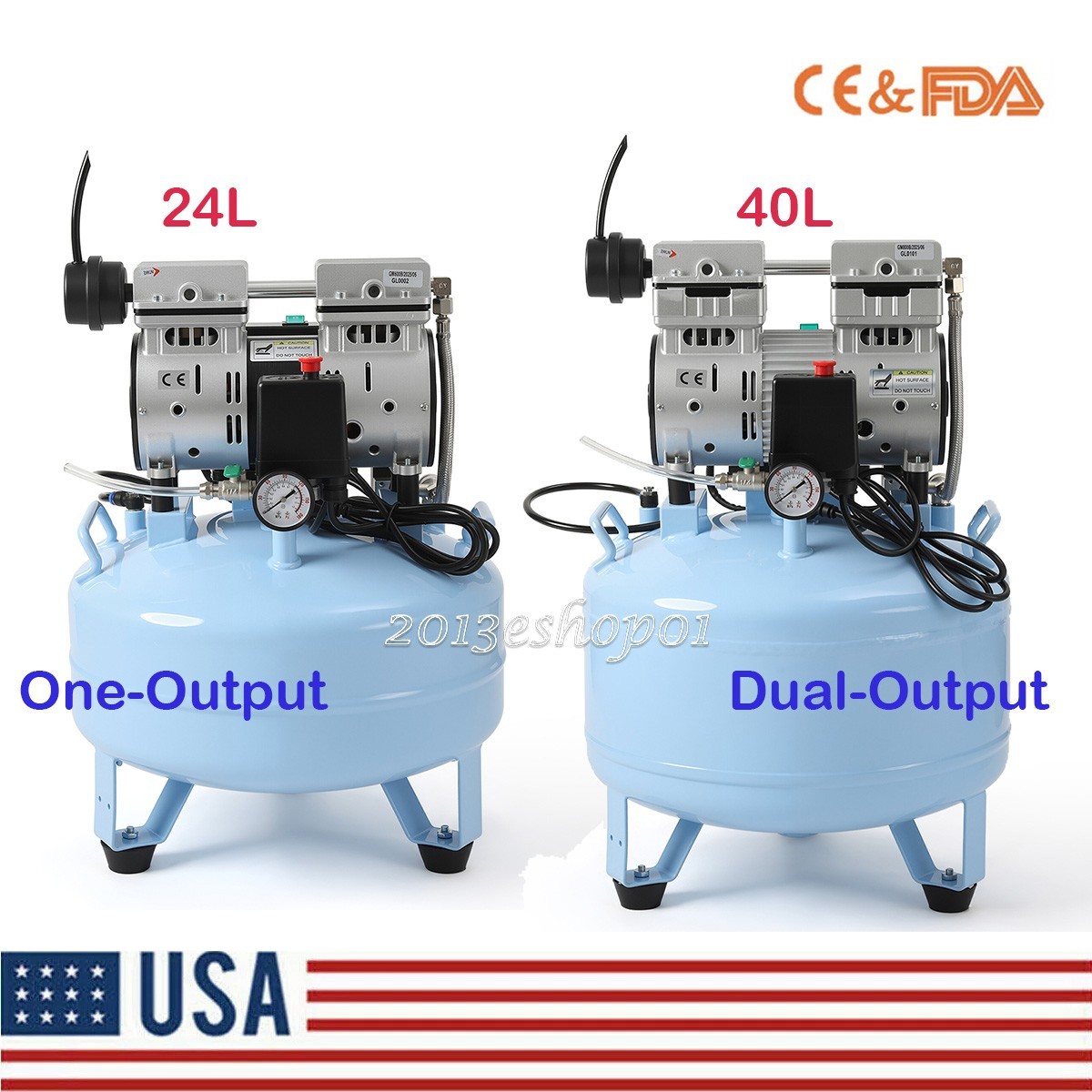 FDA Portable Dental Delivery unit/ Oil-Free Air Compressor/Suction Unit Pump