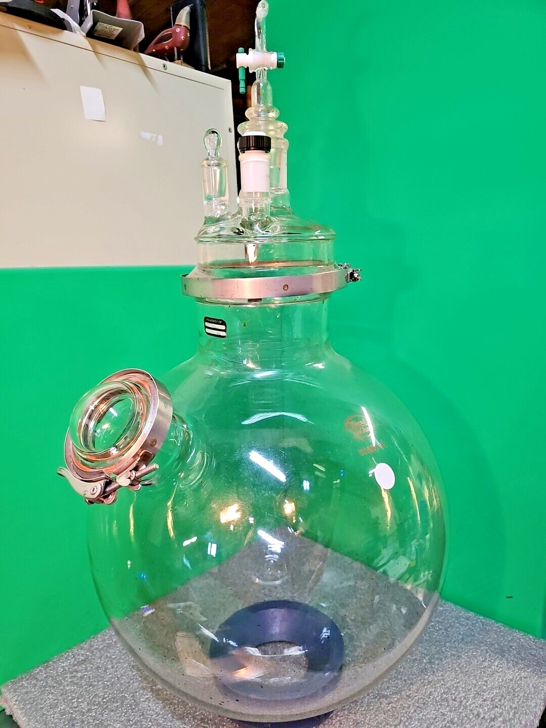 Wilmad LABGLASS 50L 50000mL Spherical Reaction Vessel 2-NECK w/4neck VESSEL LID