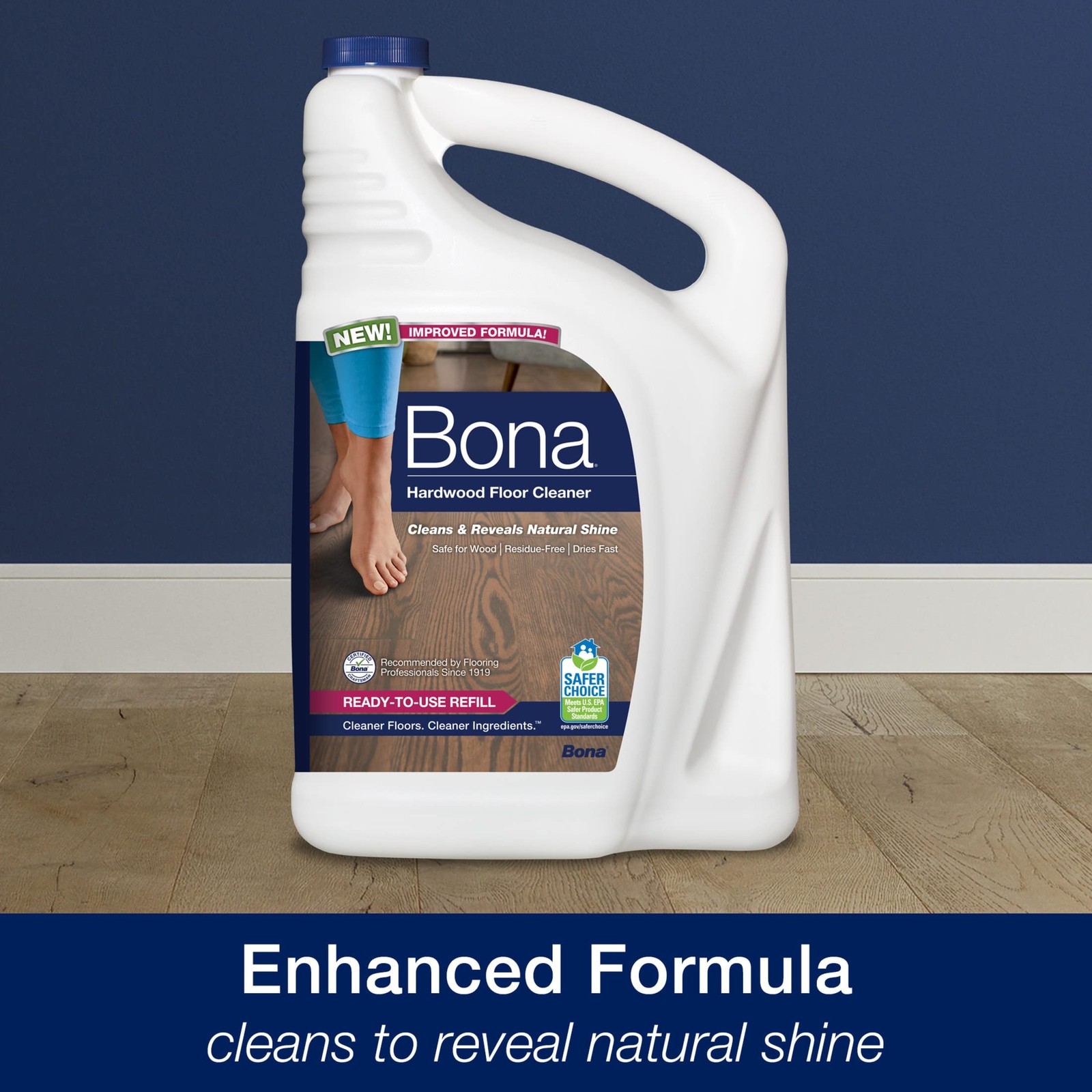Bona Hardwood Floor Cleaner Refill – 4×128 fl oz (1 Gallon Each) – 4-Pack
