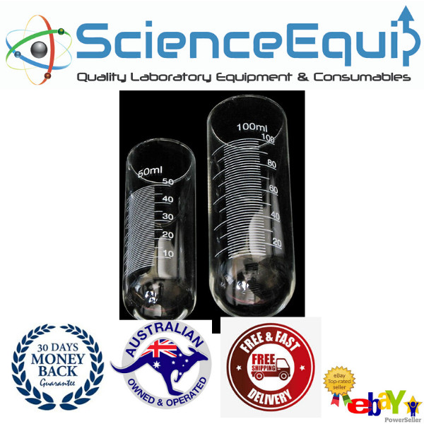 Oil Centrifuge Tubes Glass, Graduated- 100ml Science Equip Australia – 1pc/ea