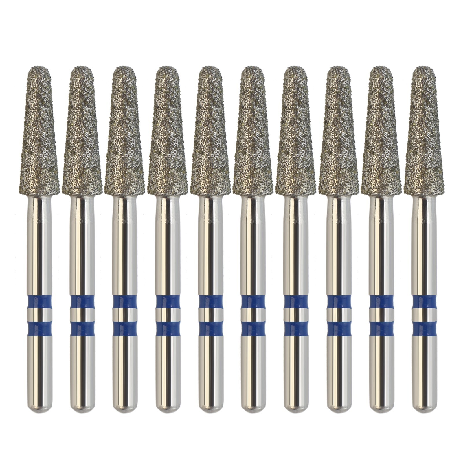 Zirconia Diamond Burs Friction Grip Egg Football Ball Round End Taper Cylinder