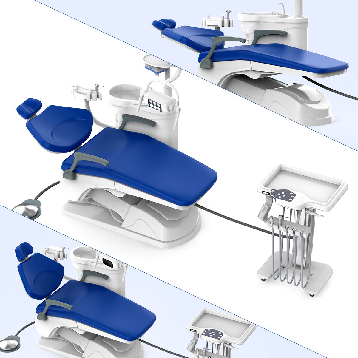 FDA Dental Unit Chair DC Motor Controlled/ Protable Delivery Unit 4H Compressor