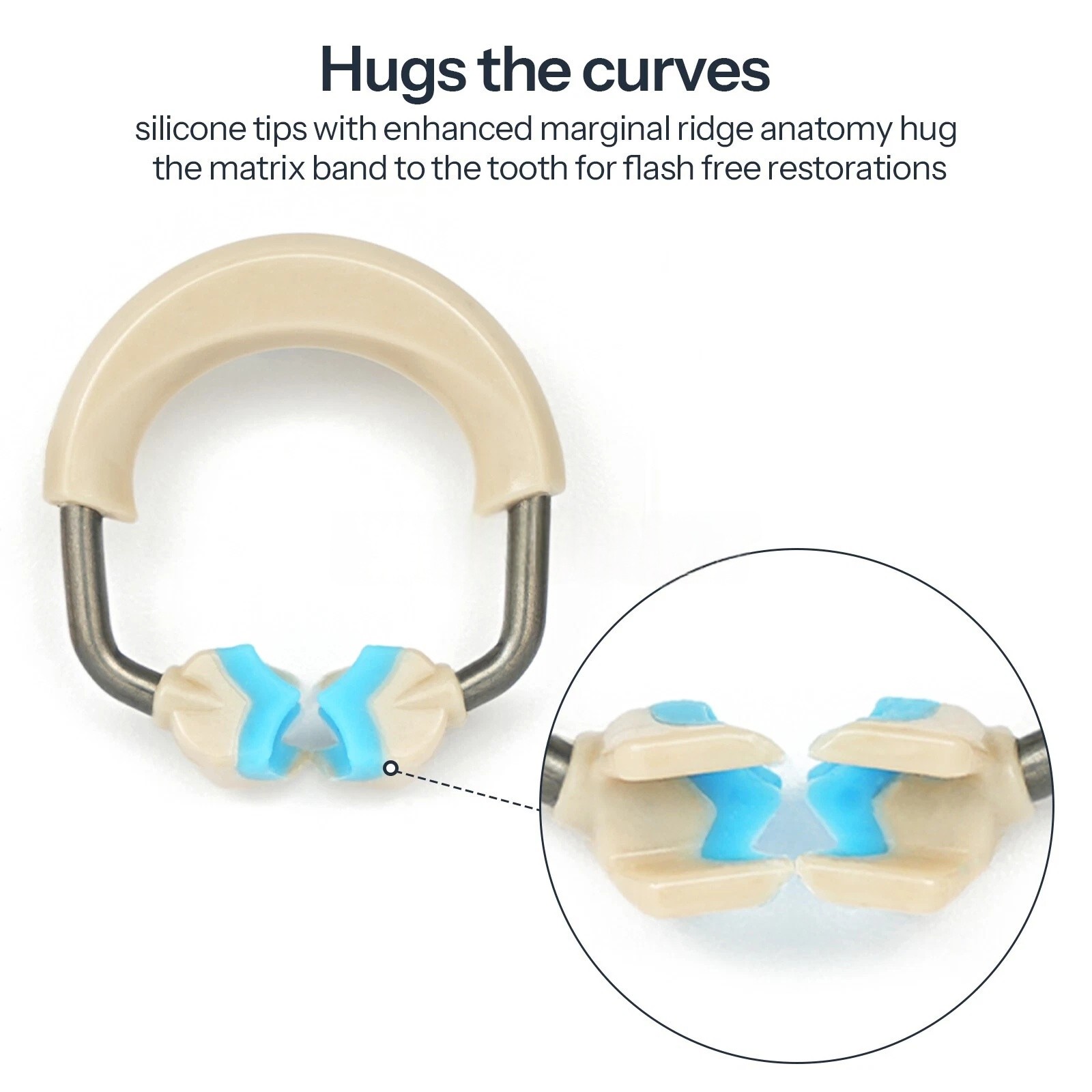 Dental Matrix Bands Ring Sectional Matrice Clamp 3D Separator Fit for Garrison