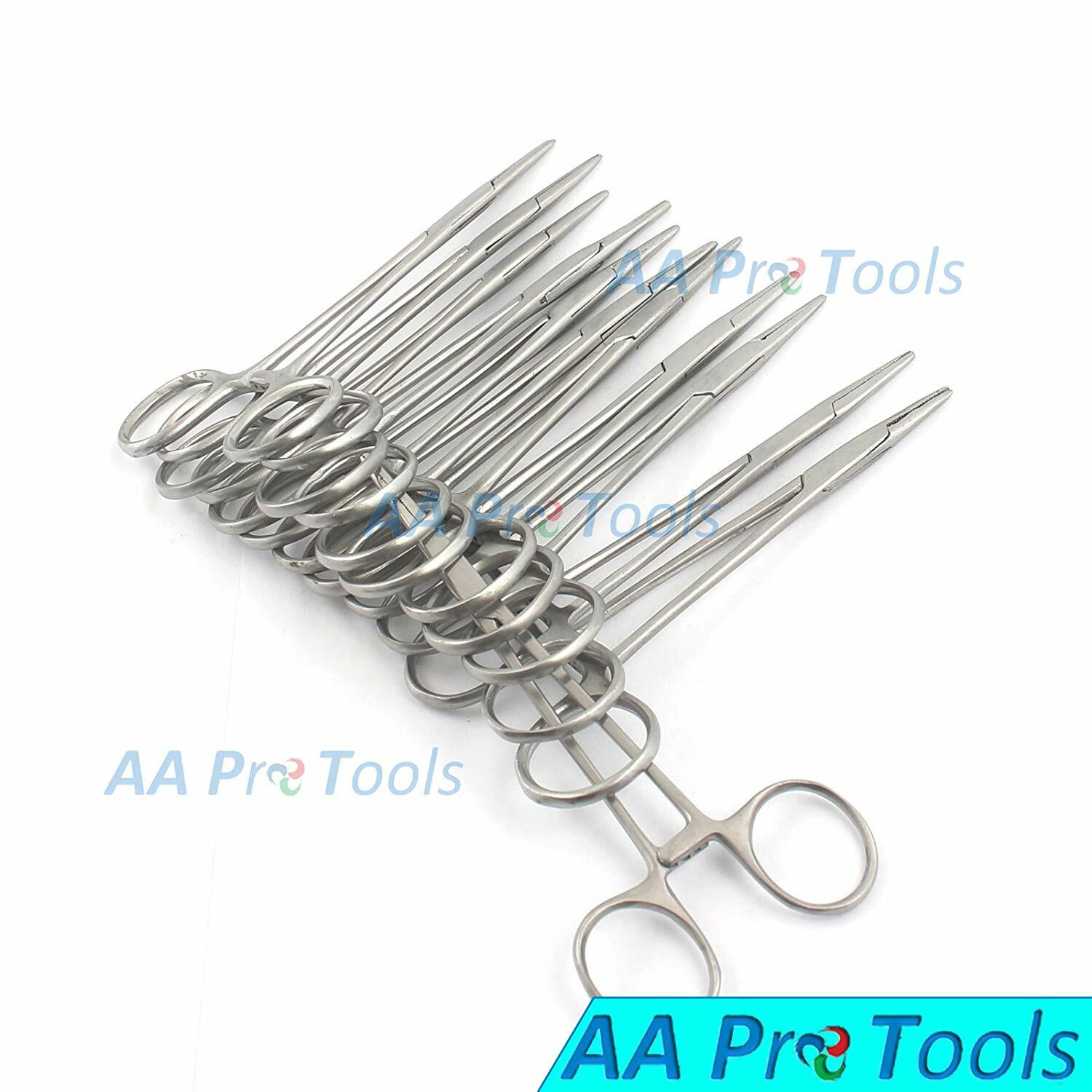 LOT OF 12 NEW 5″ Mosquito Straight Locking Hemostat Forceps Stainless OR Grade