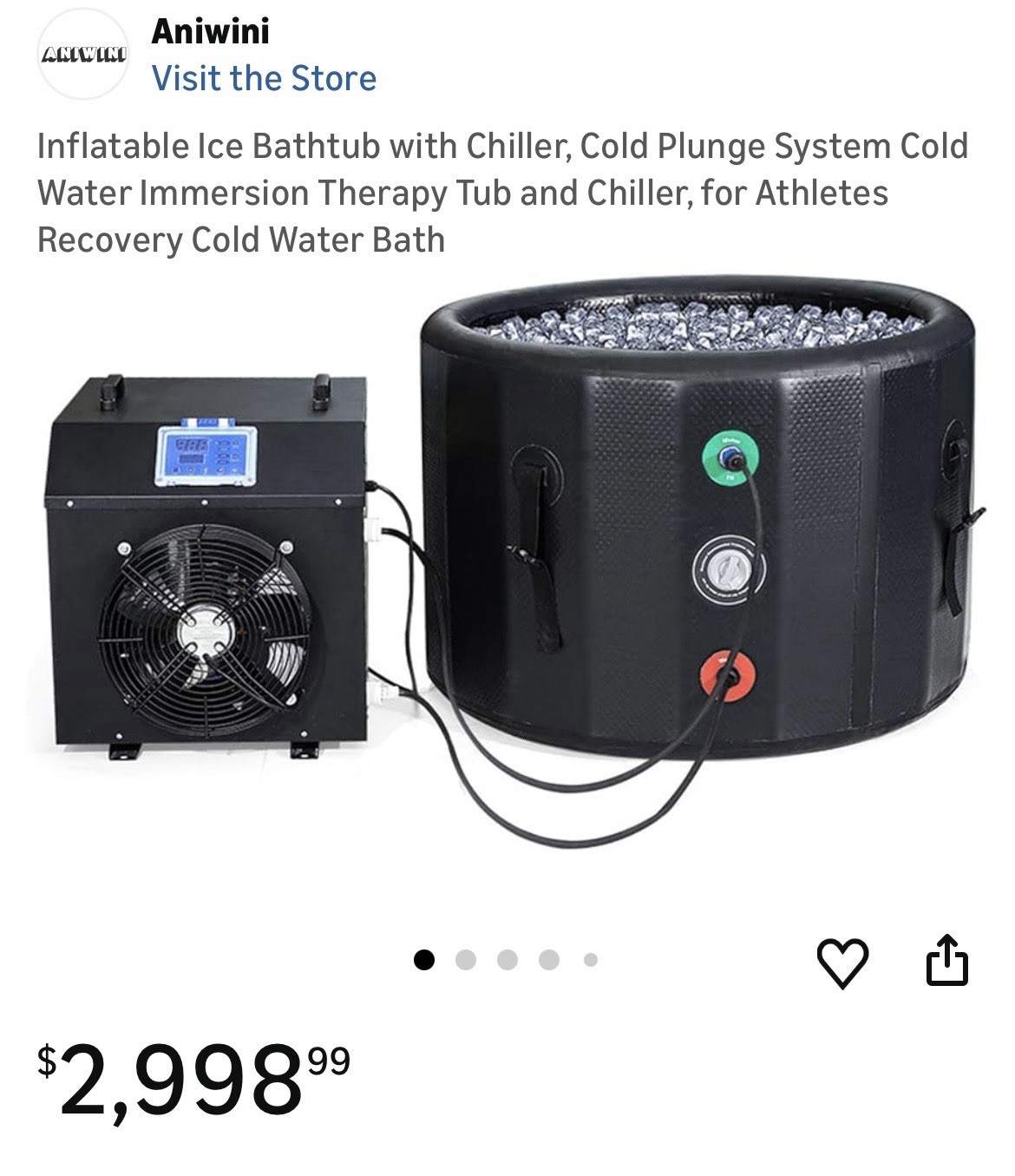Aniwini Intelligent Water Chiller 110V/60Hz – AK30P1-1B0A0 – CHILLER ONLY – NEW