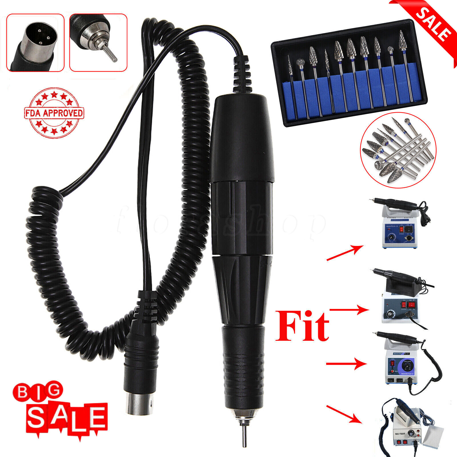 5 US Dental Ultrasonic Scaler Tip Fit DTE SATELEC EMS WOODECK Scaling Handpiece