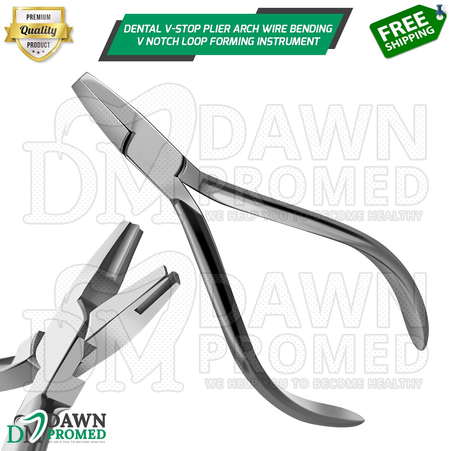 Dental V-Stop Plier Archwire Bending Orthodontic V Notch Loop Forming Instrument