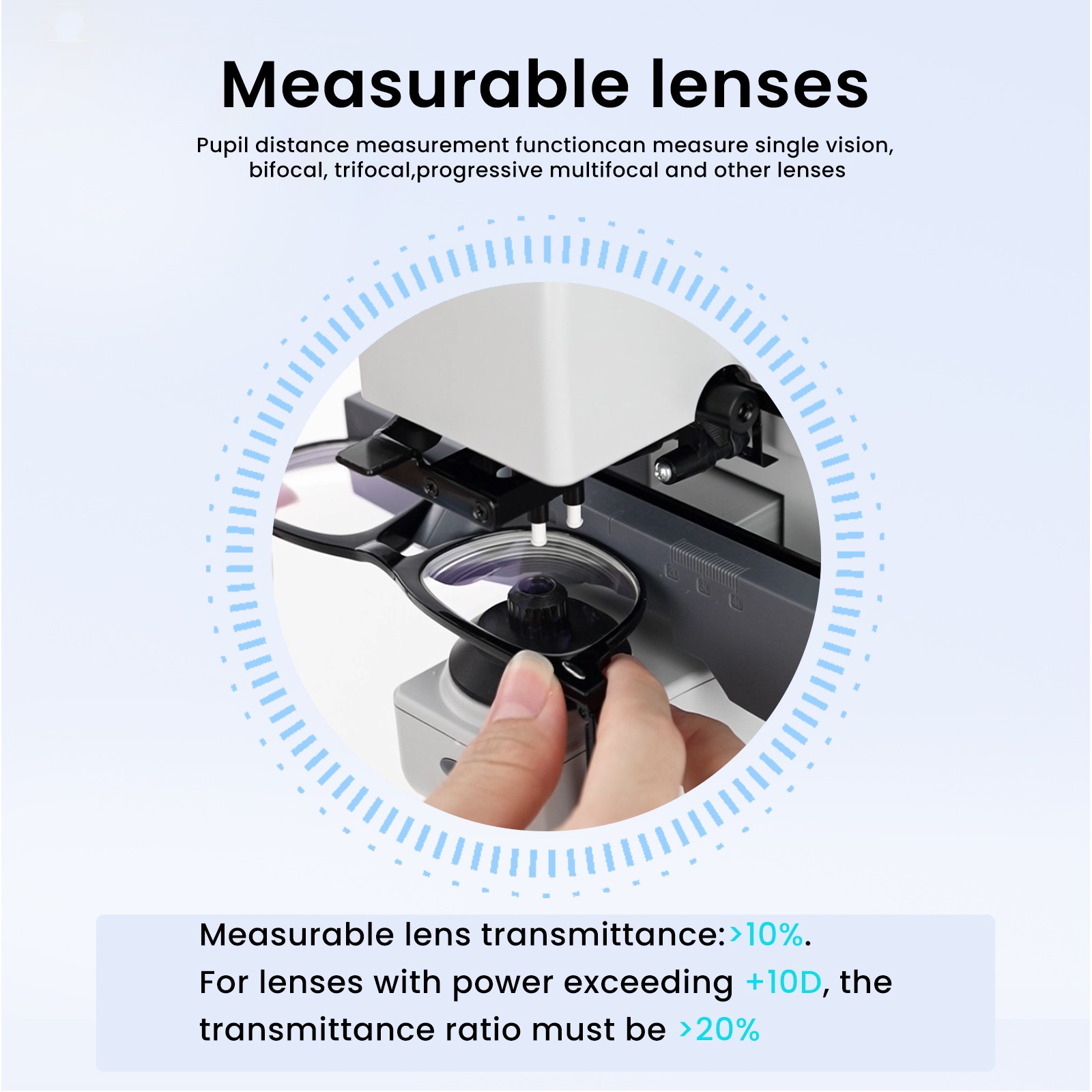 Digital Lensometer Auto Lensmeter Optical 7 Inch Touch Optometry Equipment
