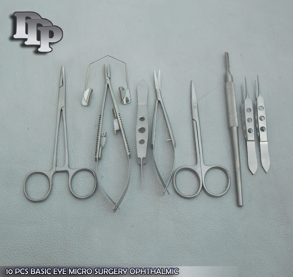 10 Pcs Basic Eye Micro Surgery Ophthalmic Scissors Surgical Instruments EY-021
