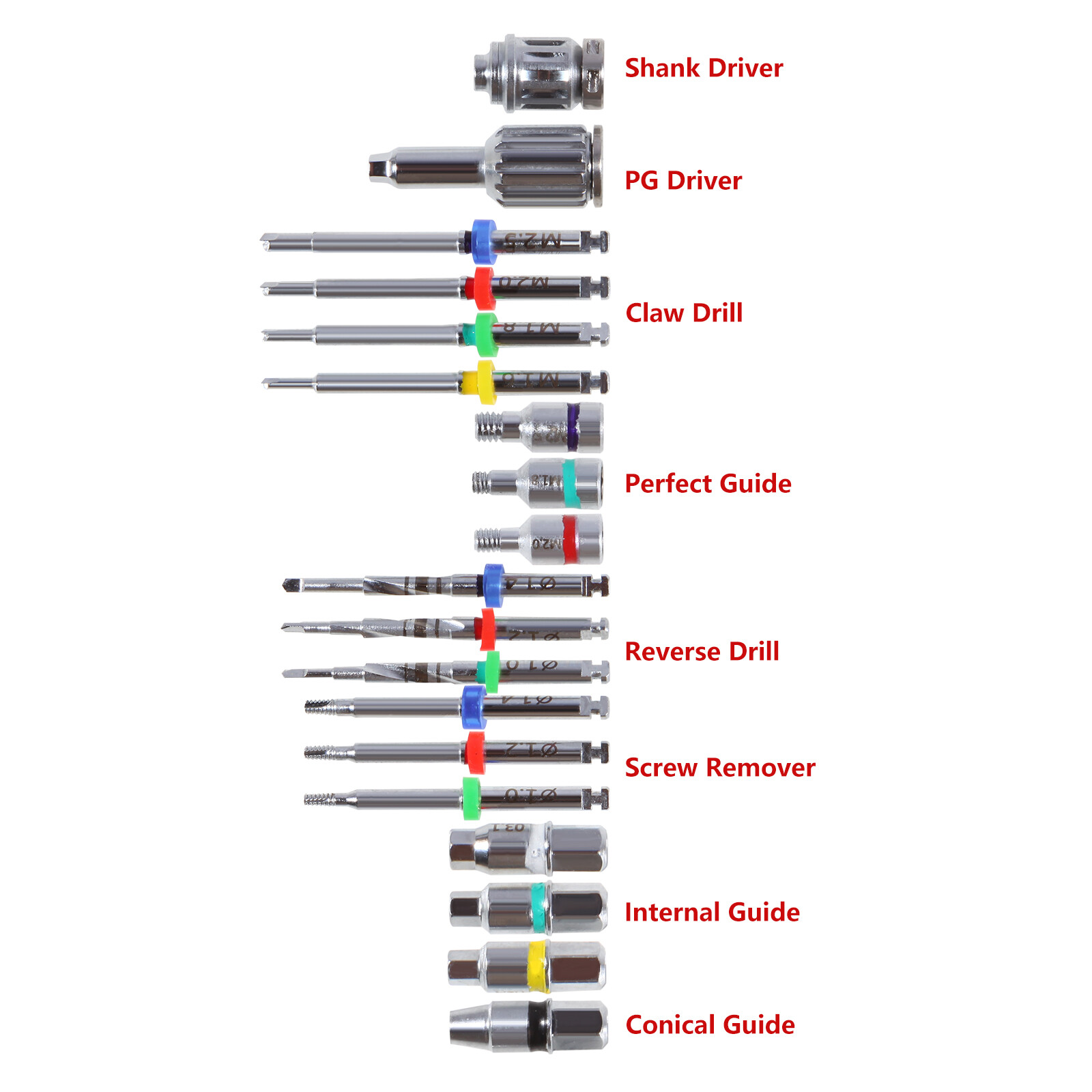 Dental Implant Broken Screw Remover Kit Reverse Drill Guide Driver SR Neobiotech