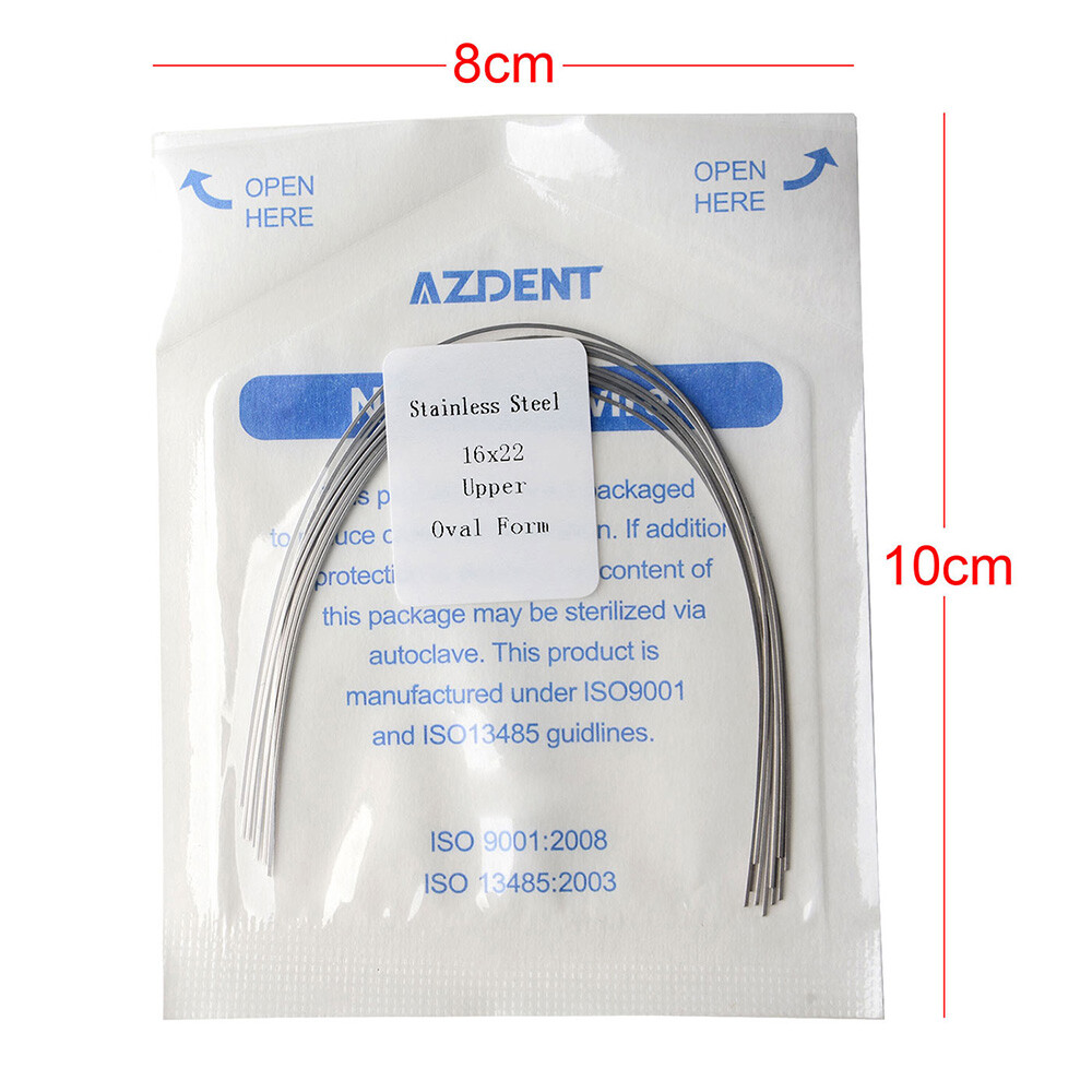Los alambres de ortodoncia dental rectangular oval arco de acero inoxidable
