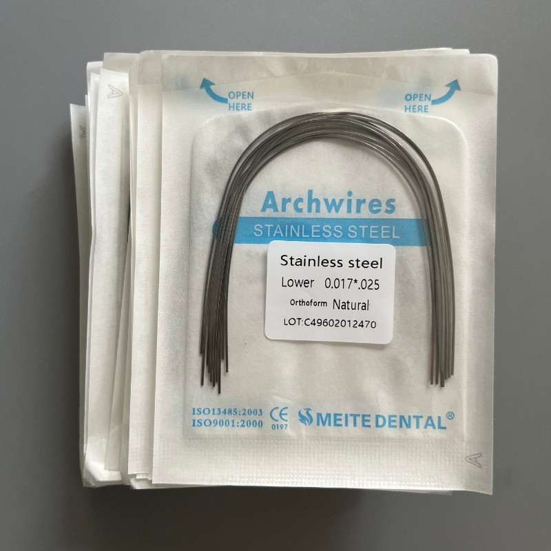 Dental Orthodontic Stainless Steel Round/Rectangular Arch Wires Natural